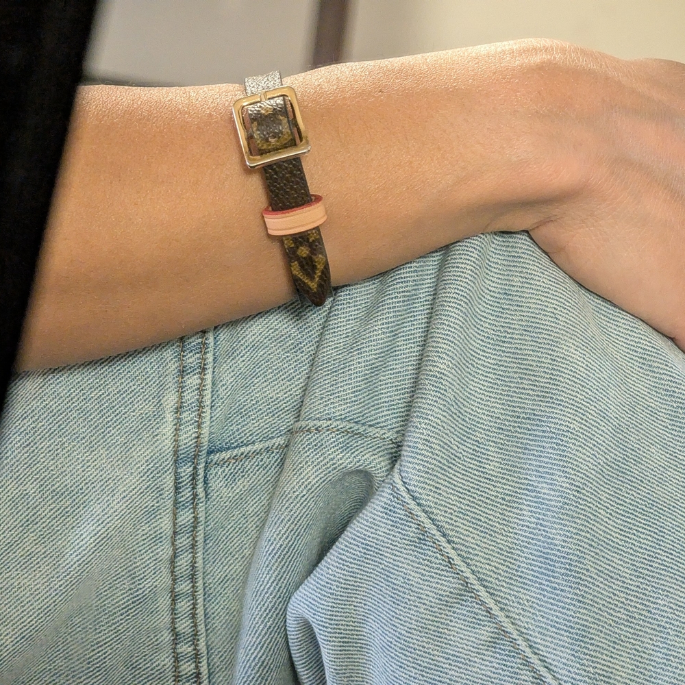 Upcycled Bracelet Made With Authentic Louis Vuitton Materials. - Picture 3 of 10